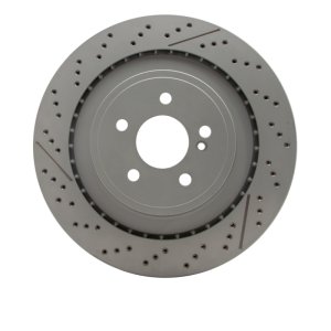 Mercedes-Benz CLS63 AMG Brake Rotor (1) - Rear - R1 Concepts - Drilled & Slotted GeoSPEC Coated - `10-`18